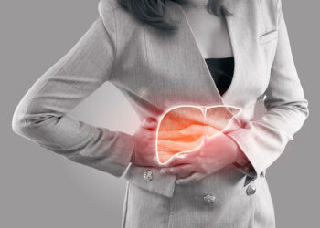 illustration-of-liver-on-woman-s-body-against-gray-background-hepatitis-concept-with-healthcare-and-medicine