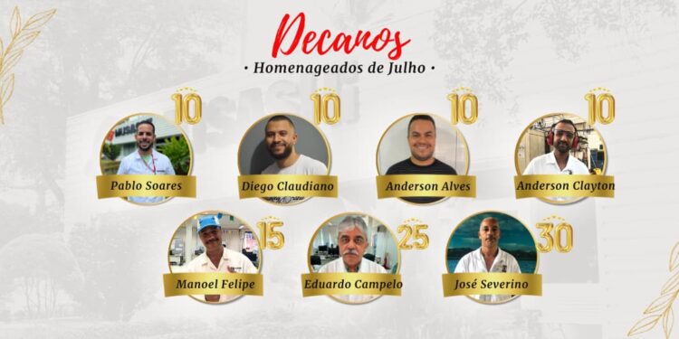 Musashi do Brasil homenageia seus Decanos do mês de Julho